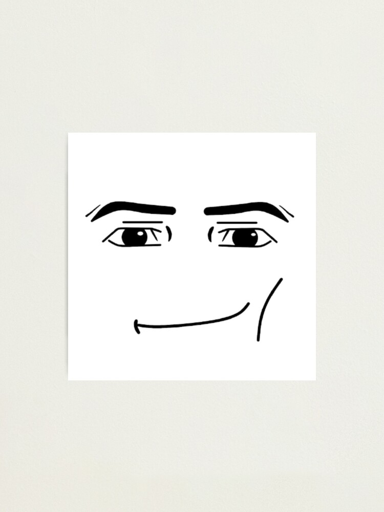 Roblox Man Face Photographic Print By Cute Liz Redbubble 