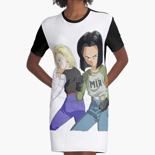 Polera Estampada Niño Niña Dragon Ball Androide Numero 18 Polera Estampada Niño Niña Dragon Ball Androide Numero 18