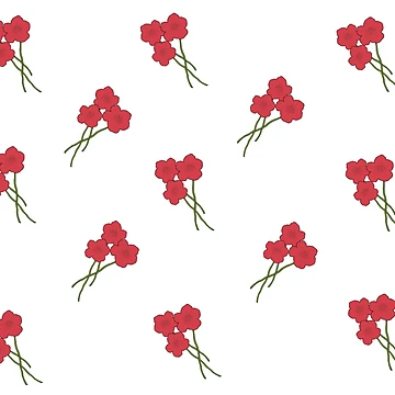 Artwork thumbnail, Red Hibiscus Flowers Pattern by StickerHome