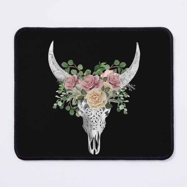 Item preview, Roses Watercolor Skull and Crown floral, boho chic designed and sold by Collagedream.
