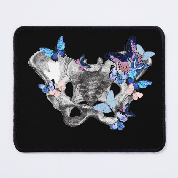 Item preview, Feminism, anatomy, anatomical art, blue butterflies,female bones of the pelvis designed and sold by Collagedream.