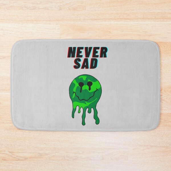Item preview, Never Sad Melted Smiley Face designed and sold by RichTeeDesigns.