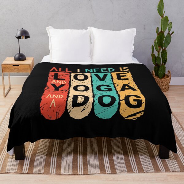 Item preview, All I Need Is Love And Yoga And A Dog designed and sold by trendyshopy.