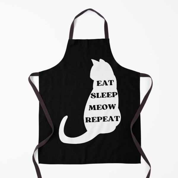 Item preview, EAT SLEEP MEOW REPEAT - Funny Cat Pictures with Captions and Cat Sayings designed and sold by FunnyCatsFam.