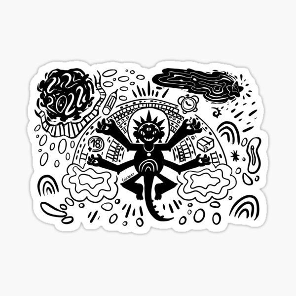 Ancient Monster Prophecy - Digital Illustration Sticker