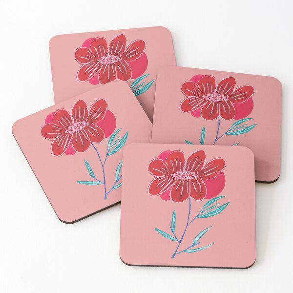 Item preview, Red Flower White Trim designed and sold by Watercolorwear.