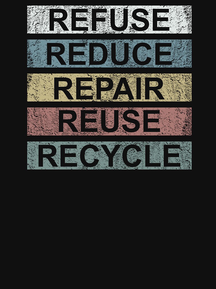 Refuse Reduce Repair Reuse Recycle Reusable Stainless Steel Eco Activist Water  Bottle Zero Waste Water Bottle With Inspirational Message 