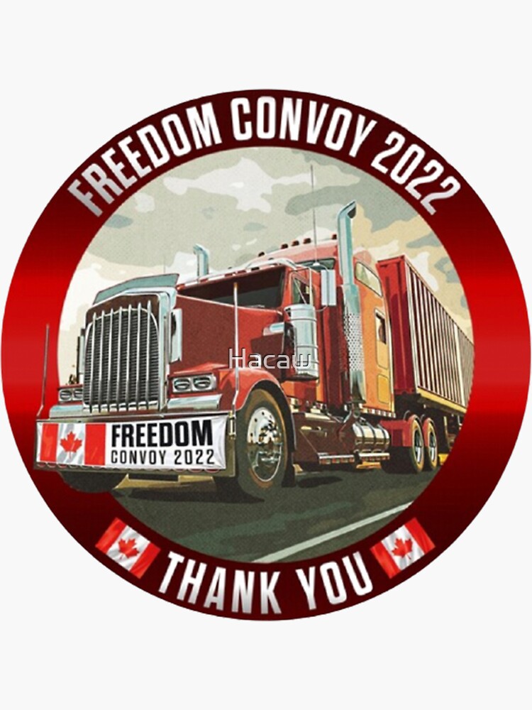 Disover Freedom Convoy 2022 In Support of TruckersSticker