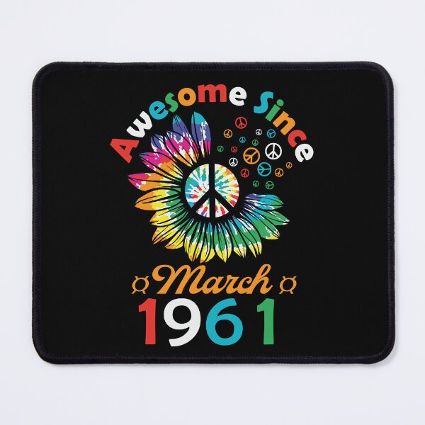Item preview, Funny Birthday Quote, Awesome Since March 1961, Retro Birthday designed and sold by Estrytee.