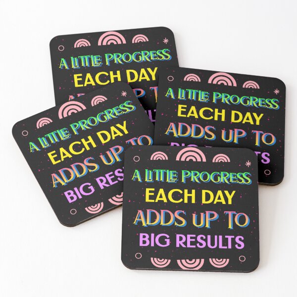 Item preview, A LITTLE PROGRESS EACH DAY ADDS UP TO BIG RESULTS WALL ART designed and sold by SuccessfulVibes.