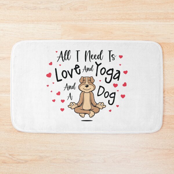 Item preview,  All I Need Is Love And Yoga And A Dog designed and sold by trendyshopy.