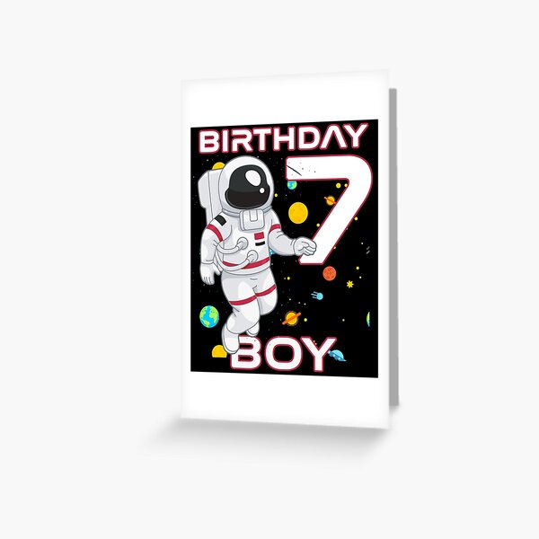 Details about   6 TODAY Happy Birthday Greeting Card SPACE BOY ASTRONAUT CHILD PARTY FAMILY 