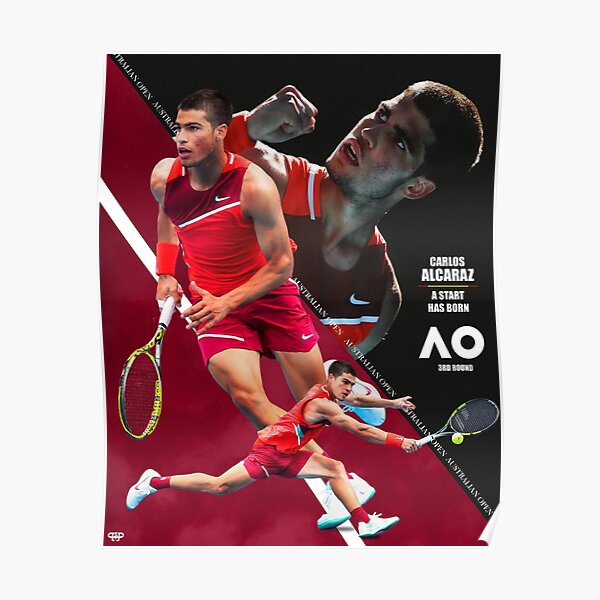 CARLOS ALCARAZ 2022 AUSTRALIAN OPEN EDITION Poster