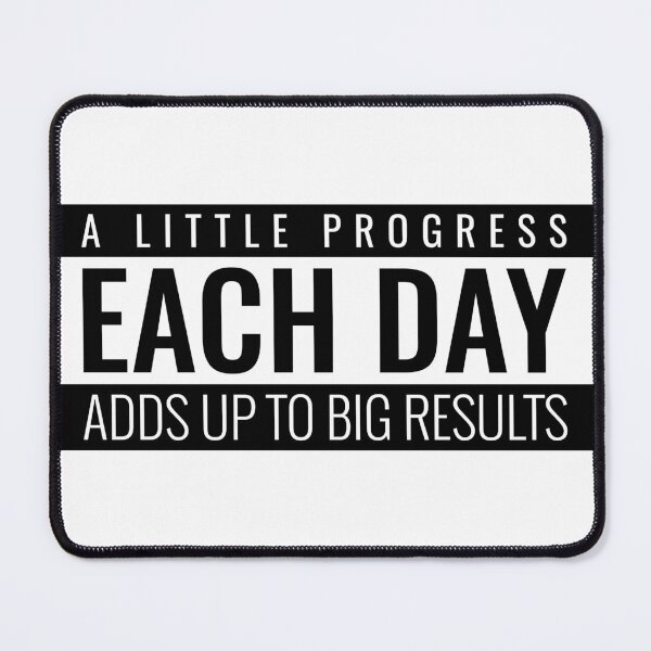 Item preview, A LITTLE PROGRESS EACH DAY ADDS UP TO BIG RESULTS STICKER designed and sold by SuccessfulVibes.