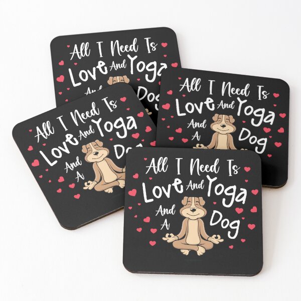 Item preview,    All I Need Is Love And Yoga And A Dog designed and sold by trendyshopy.