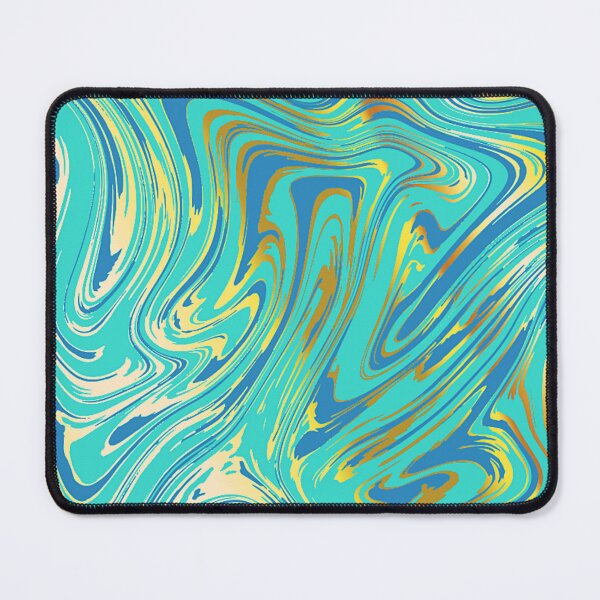 Item preview, Marble blue teal turquoise pattern designed and sold by cutecrazytshirt.