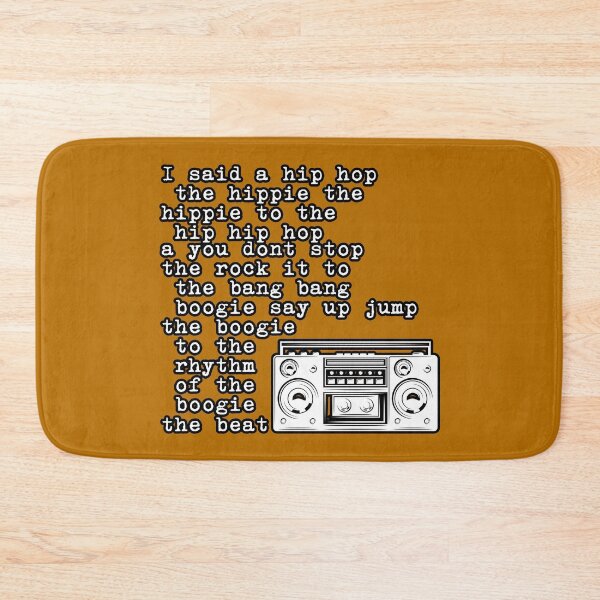 Item preview, I said a Hip Hop - Rapper's Delight - Sugarhill Gang - 80s Music - R&B Music - Classic Rap Song GOLD designed and sold by originalsusie.