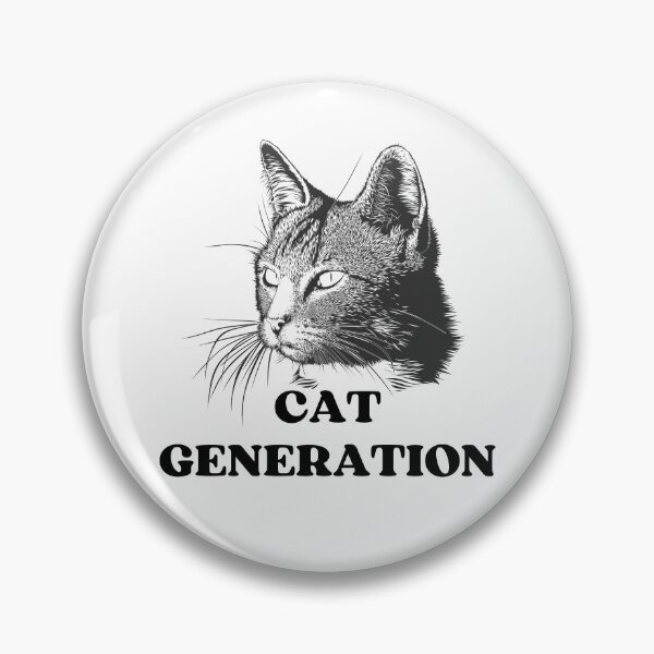 Item preview, BLACK AND WHITE CAT GENERATION - Funny Cat Pictures with Captions and Cat Sayings designed and sold by FunnyCatsFam.