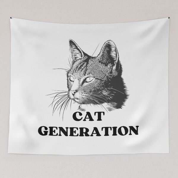 Item preview, BLACK AND WHITE CAT GENERATION - Funny Cat Pictures with Captions and Cat Sayings designed and sold by FunnyCatsFam.