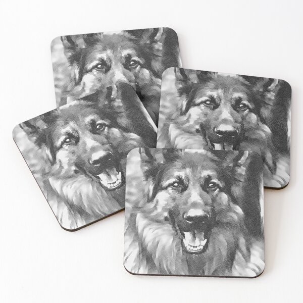 Item preview, A german shepherd ink wash art design. German Shepherd Art Prints - designs, prints, artwork designed and sold by Doggymadness.