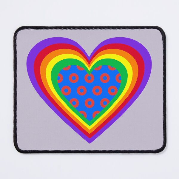 Item preview, Phish Donuts Heart with Pride Rainbow designed and sold by Normandie Rainwater.