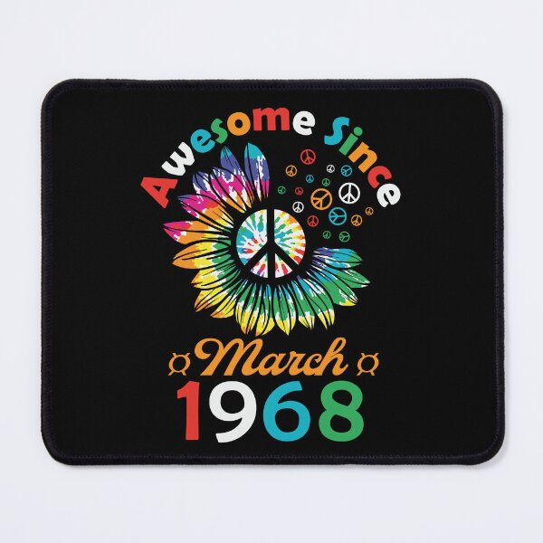 Item preview, Funny Birthday Quote, Awesome Since March 1968, Retro Birthday designed and sold by Estrytee.