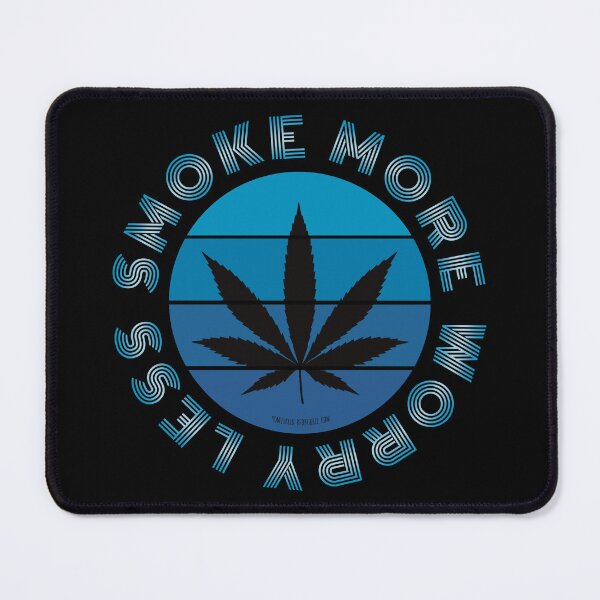 Item preview, Retro Vintage Sunset Blue Pot leaf-Smoke more worry less designed and sold by YomeHayin.