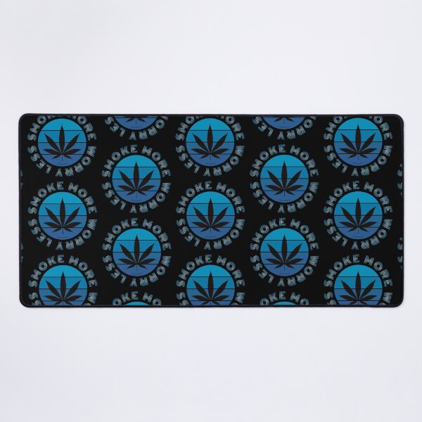 Item preview, Retro Vintage Sunset Blue Pot leaf-Smoke more worry less designed and sold by YomeHayin.