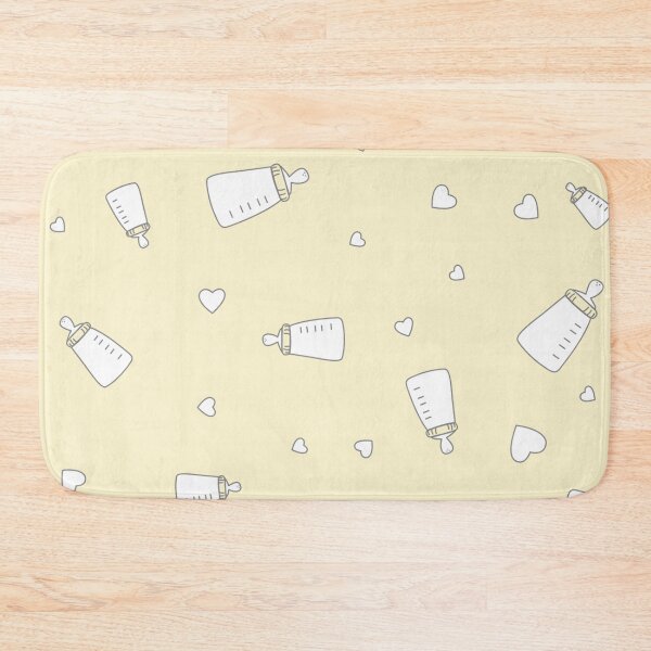 Item preview, Light yellow baby nipple bottle seamless pattern designed and sold by TheWalnut.