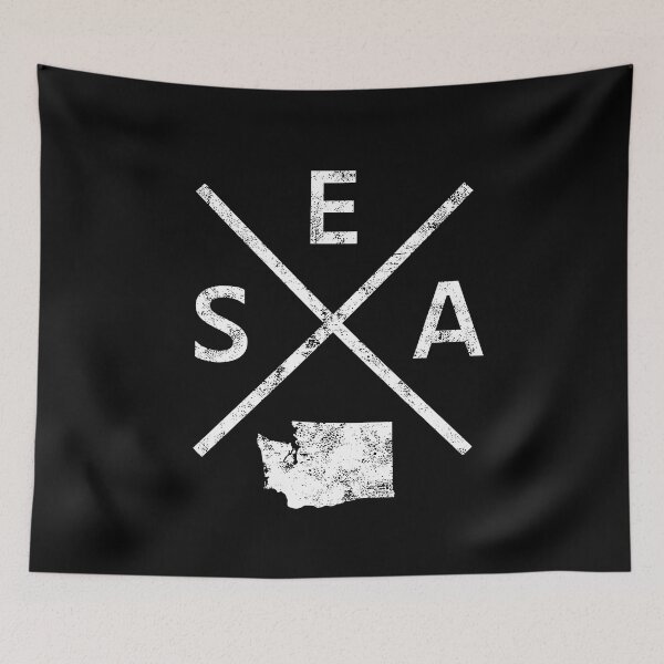 Item preview, Vintage Seattle Retro SEA Cross designed and sold by pixeljamz.