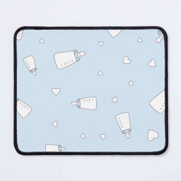 Item preview, Pale blue baby nipple bottle seamless pattern designed and sold by TheWalnut.