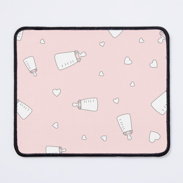 Item preview, Pink baby nipple bottle seamless pattern designed and sold by TheWalnut.