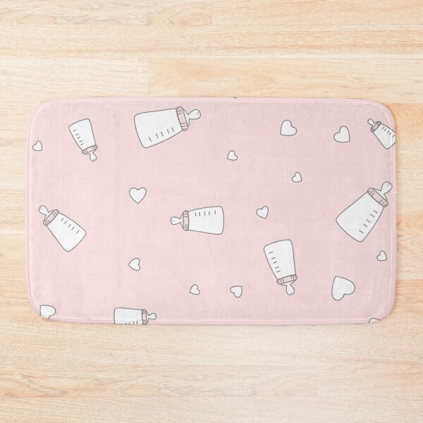 Item preview, Pink baby nipple bottle seamless pattern designed and sold by TheWalnut.