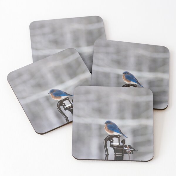 Item preview, blue bird in morning snow designed and sold by R-York.