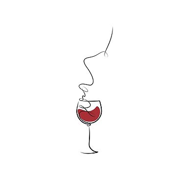 One Line Art of Wine Glass