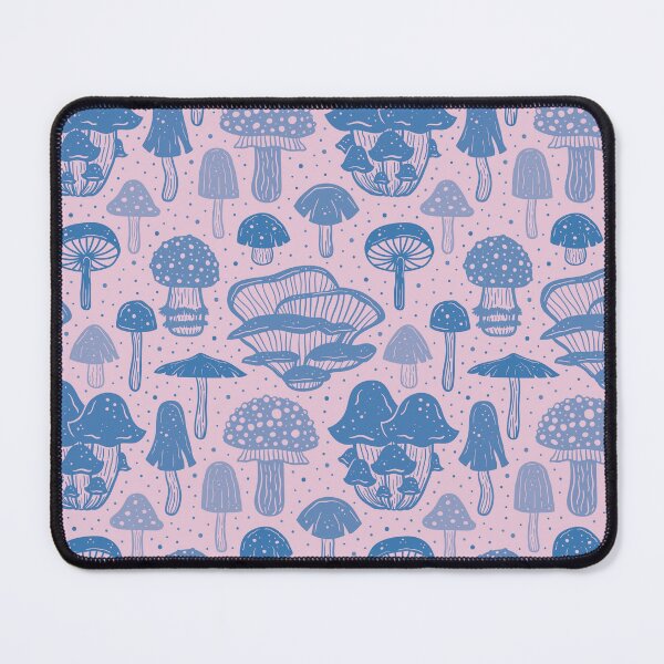 Item preview, pink and blue mushroom madness designed and sold by tinamichele.