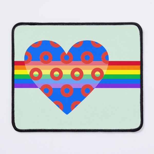Item preview, Phish Donuts Heart with Pride Rainbow designed and sold by Normandie Rainwater.