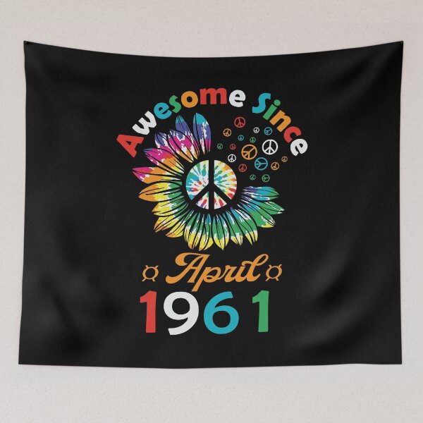 Item preview, Funny Birthday Quote, Awesome Since April 1961, Retro Birthday designed and sold by Estrytee.