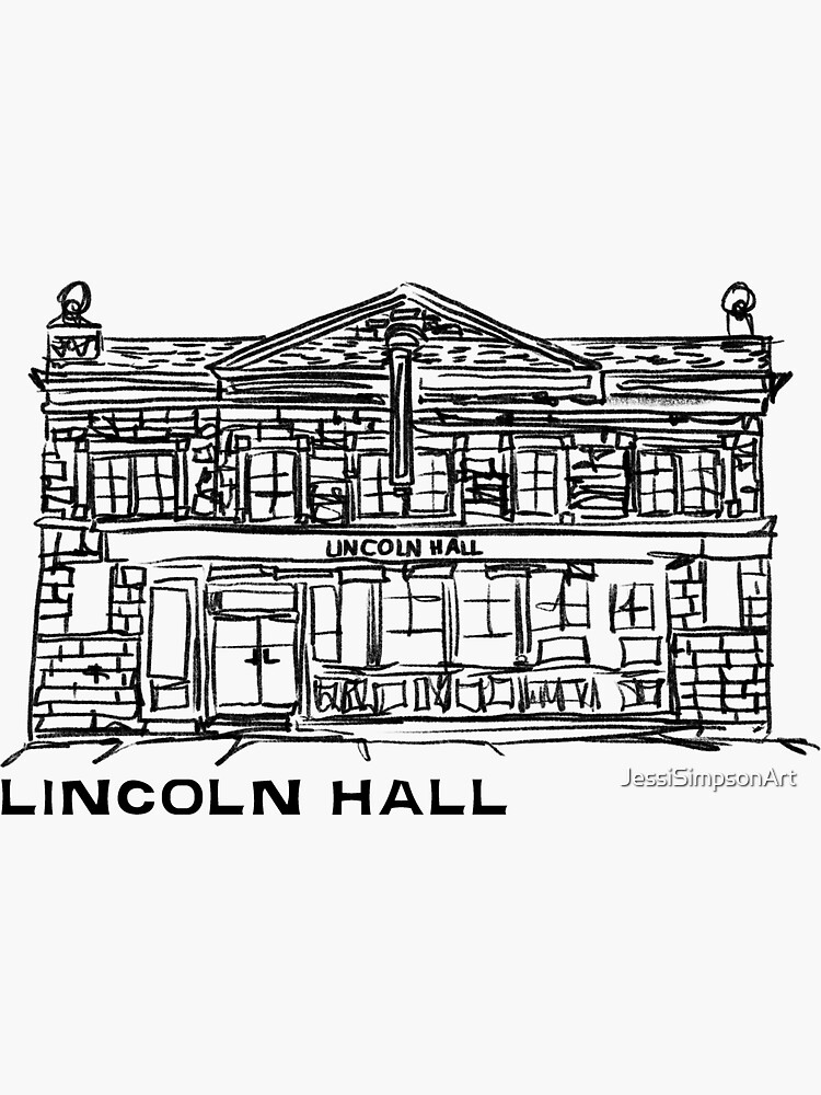 "Historical Chicago Architecture Illustration Lincoln Hall Lincoln Park