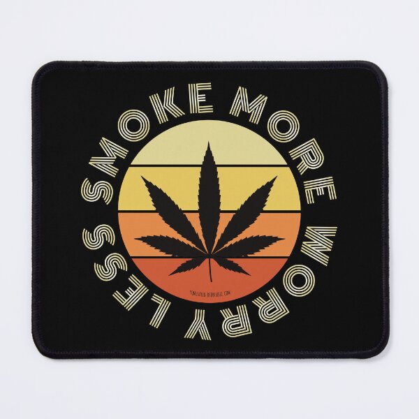 Item preview, Retro Vintage Sunset Orange Pot leaf-Smoke more worry less designed and sold by YomeHayin.