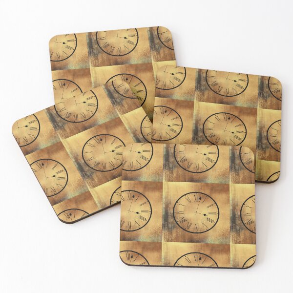 Item preview, Steampunk Clock Vintage Look Antique Gold Industrial Design Grunge designed and sold by Draculaura2009.