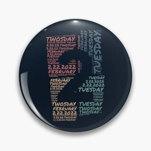 Item preview, TWOSDAY Retro Vintage Funny Palindrome Date, Happy TWOSDAY FEBRUARY TUESDAY, Matching Family, Typographic Word Cloud, Funny 2 22 222, Tuesday Twosday Commemorative 22222 Souvenir designed and sold by zenturtlemerch.