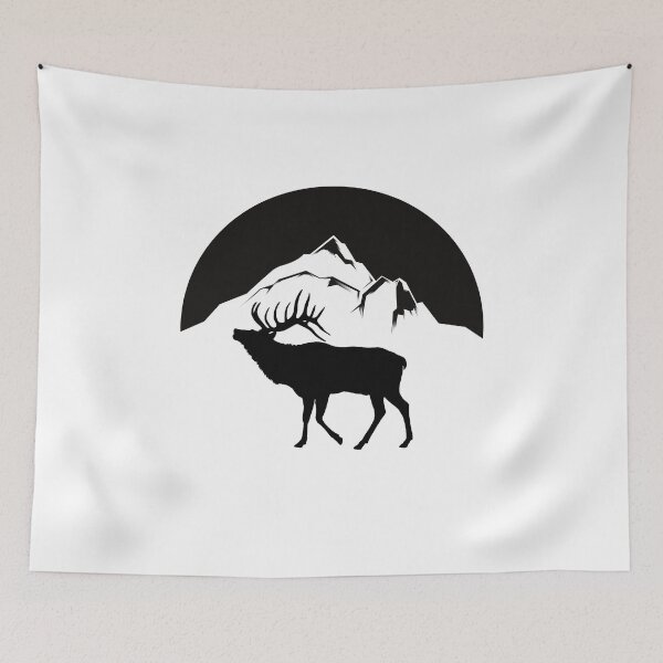 Item preview, Elk against the Mountains designed and sold by ClairsCreations.