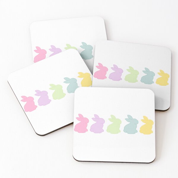 Item preview, Pastel Bunny Rabbit Silhouettes  designed and sold by KRJ Design.