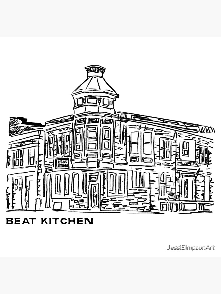 "Historical Chicago Architecture Illustration Beat Kitchen Roscoe