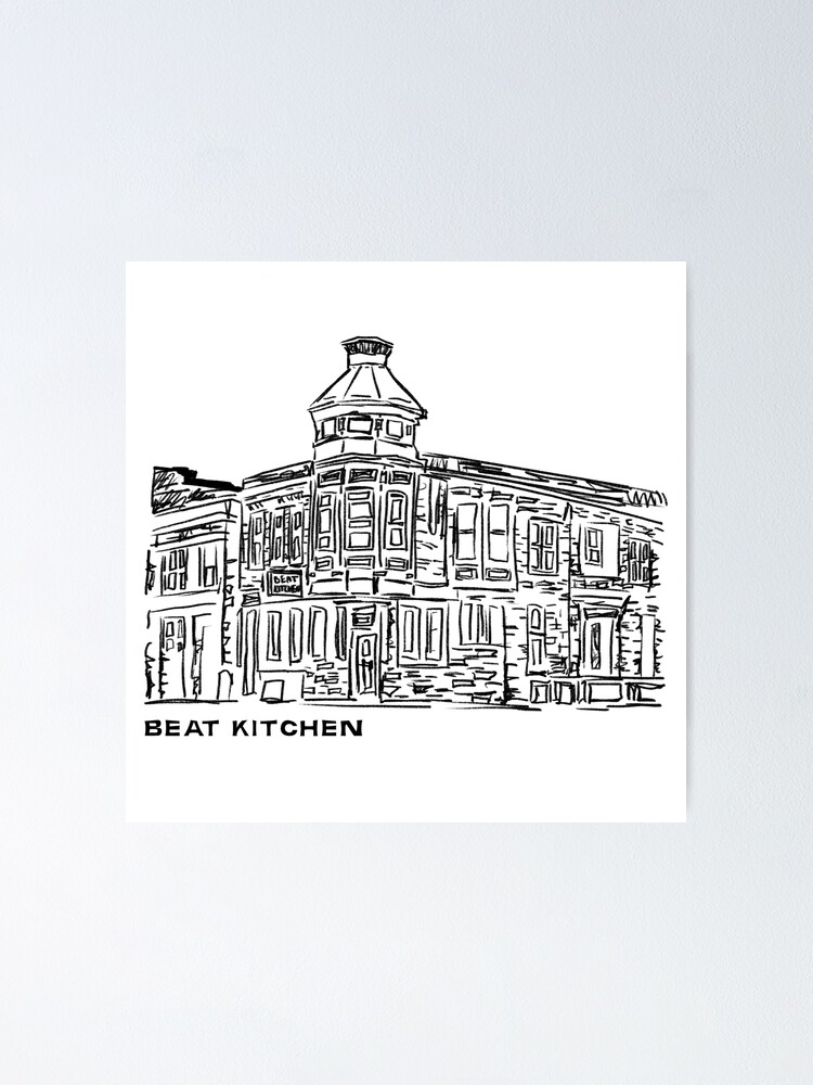 "Historical Chicago Architecture Illustration Beat Kitchen Roscoe