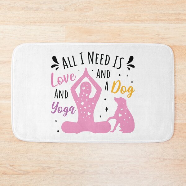 Item preview, All I Need Is Love And Yoga And A Dog designed and sold by trendyshopy.