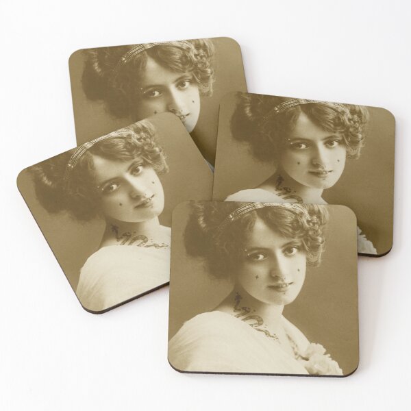 Item preview, Vintage Tattooed Tatts Piercings Pierced Retro Girl Faded Sepia Tone designed and sold by Bill Herrin.
