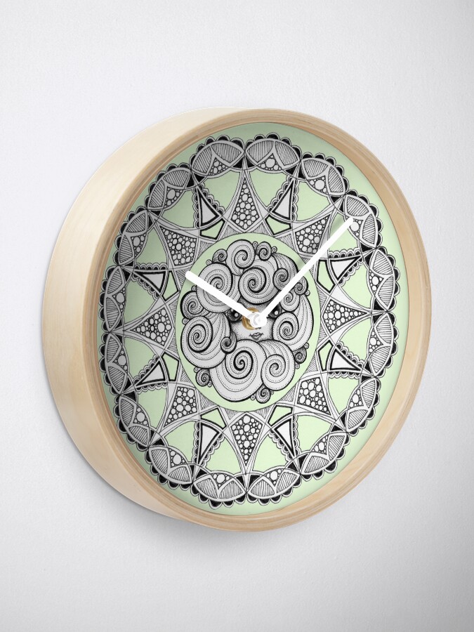 Alternate view of Madame Swirl Clock