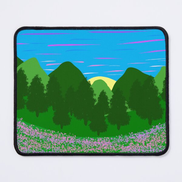 Item preview, Forest and Flowers Sunset, Original Hand Drawn Artwork designed and sold by MamaSweetea.